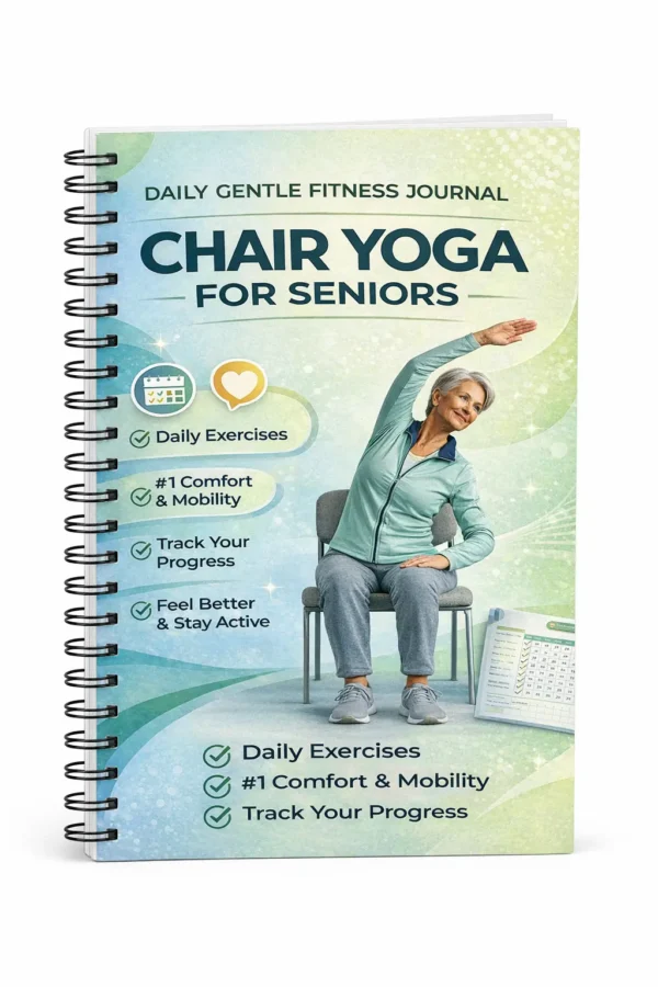 Chair Yoga for Seniors Spiral Workbook – Daily Gentle Fitness Journal with Progress Tracker
