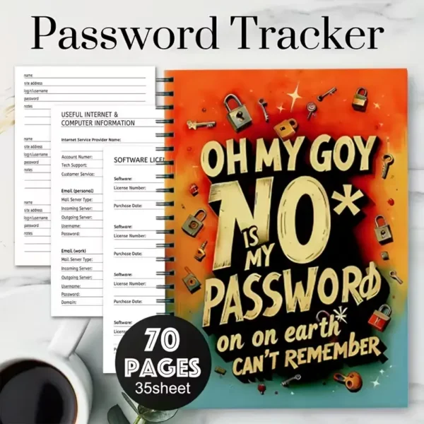 Hobby Spiral Password Notebook